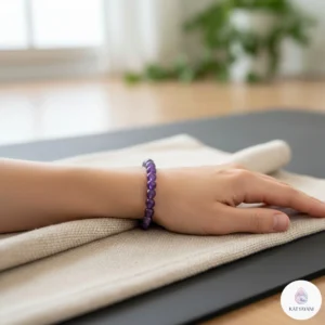 Amethyst Healing Crystal Bracelet 8mm - Certified Pre-Activated Natural Stone for Stress Relief & Spiritual Growth