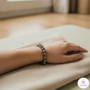 Pyrite Healing Bracelet 8mm - Certified Pre-Activated Fool's Gold for Wealth Attraction & Confidence