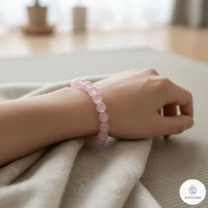 Rose Quartz Healing Crystal Bracelet 8mm - Certified Pre-Activated Love & Self-Care Stone for Emotional Balance